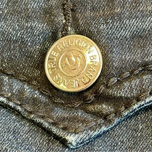 True Religion Sz 33 34 Dark Blue Jeans Rocco Relaxed Slim NWT - Picture 9 of 16